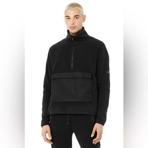 Alo Yoga 1/2 Zip Mammoth Polar Pullover (black, XL)